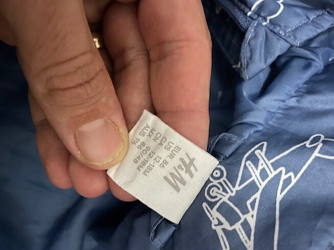 12-18 Ay Beden mavi Renk H&M yağmurluk