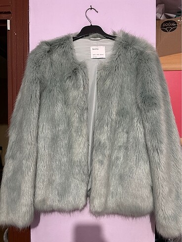 Bershka Bershka kürk buz mavisi