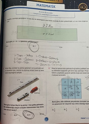  8. Sınıf LGS Matematik 12'li Deneme Kitabı