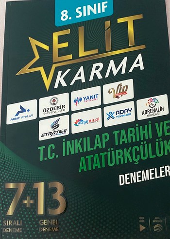 8. Sınıf T.C. İnkılap Tarihi ve Atatürkçülük Deneme Kitabı