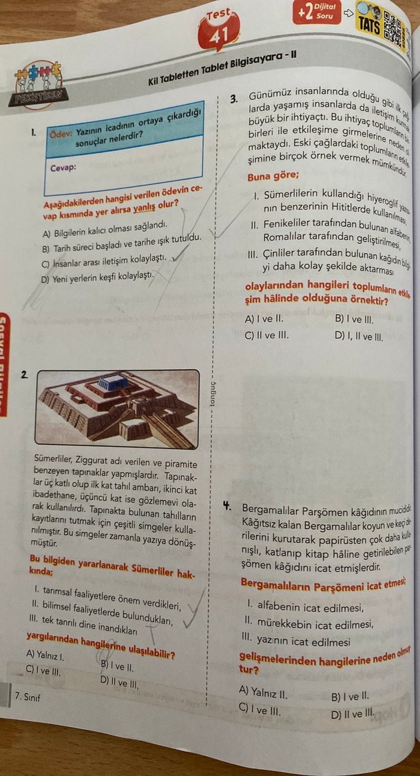 Dinamo Sosyal Bilgiler Soru Bankası 7. Sınıf - Görsel 4