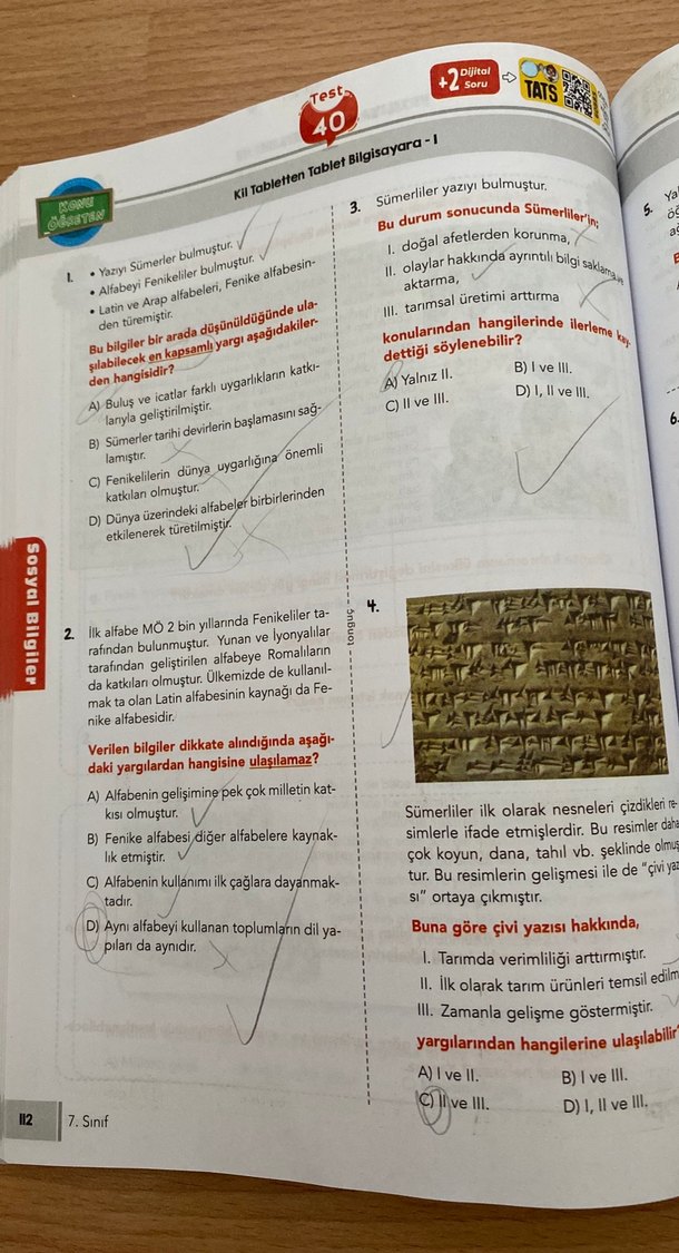 Dinamo Sosyal Bilgiler Soru Bankası 7. Sınıf - Görsel 2