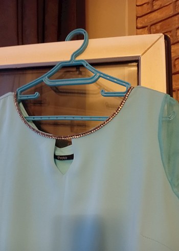 Turkuaz Midi Kadın Elbise - Görsel 2