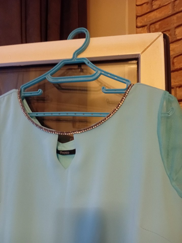 Turkuaz Midi Kadın Elbise - Görsel 2