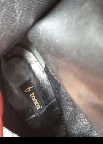 Siyah Nakışlı Deri Dizüstü Topuklu Çizme - Görsel 4