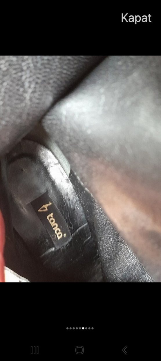 Siyah Nakışlı Deri Dizüstü Topuklu Çizme - Görsel 4