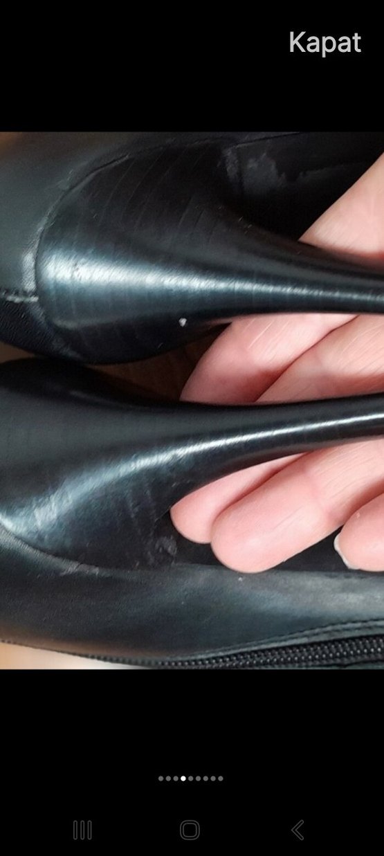 Siyah Nakışlı Deri Dizüstü Topuklu Çizme - Görsel 3