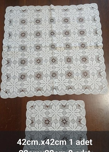 Dantel fiskos ve peçeteler - Görsel 5