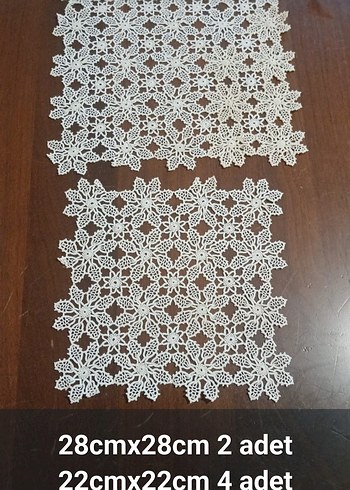 Dantel fiskos ve peçeteler - Görsel 3