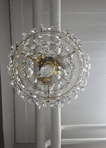 Antika Altın Renkli prinç Kristal Sarkıt Avize - Görsel 4