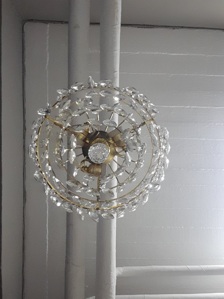 Antika Altın Renkli prinç Kristal Sarkıt Avize - Görsel 5