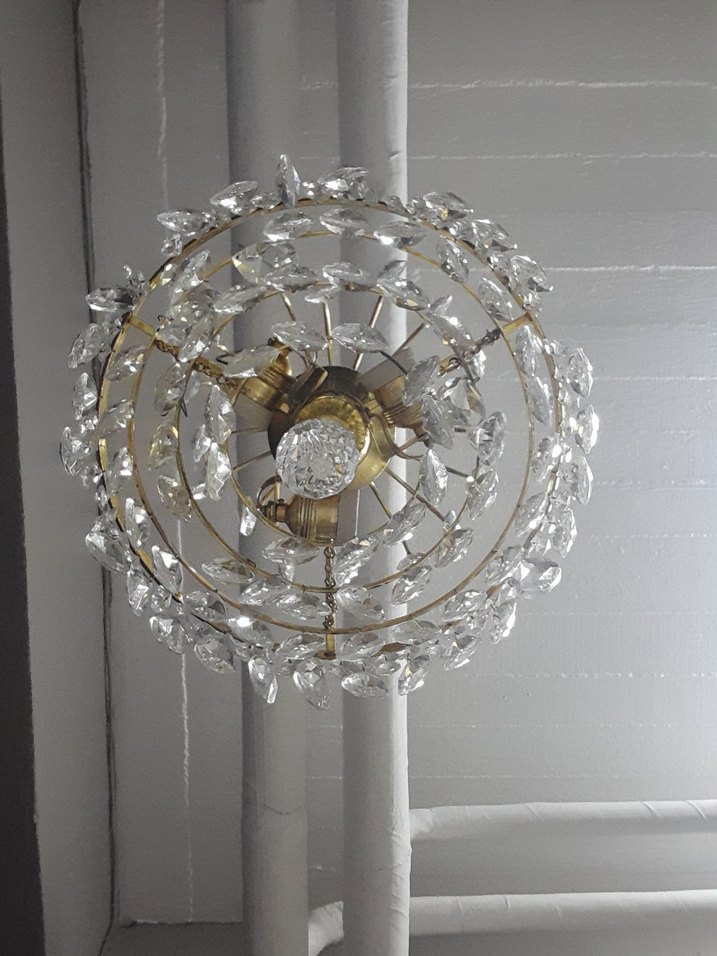 Antika Altın Renkli prinç Kristal Sarkıt Avize - Görsel 4