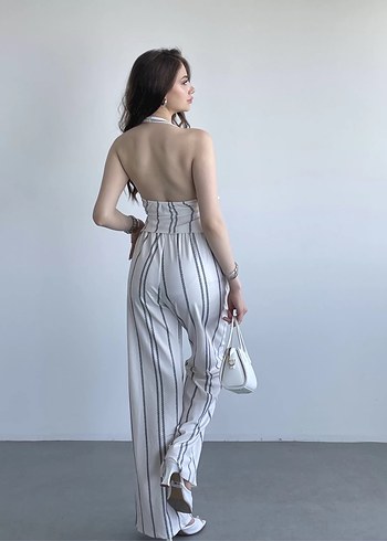 m Beden beyaz Renk cizgili alt üst takım