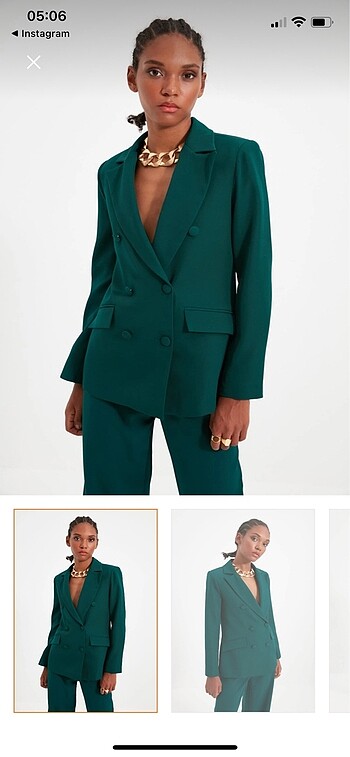 Trendyolmilla yeşil blazer ceket