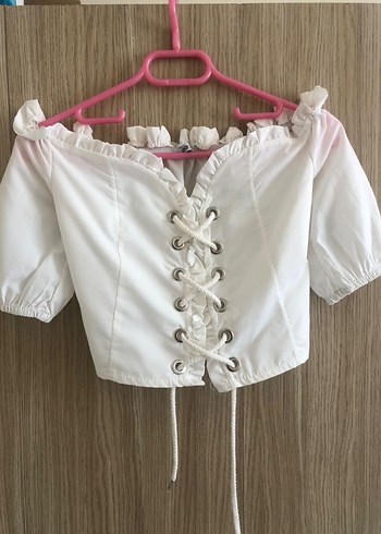 Fırfırlı Keten bluz - Görsel 2