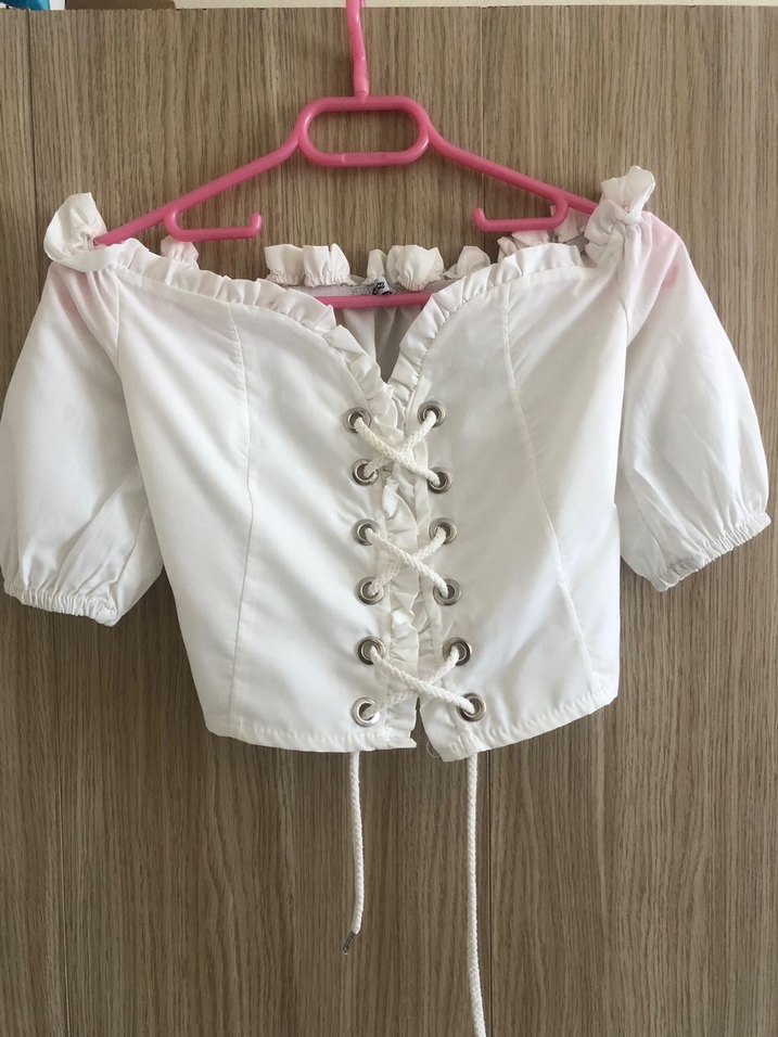 Fırfırlı Keten bluz - Görsel 2