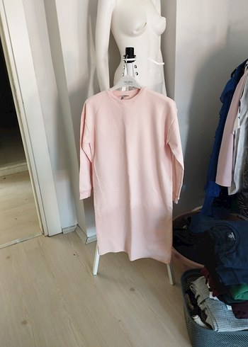 Pembe Uzun Kollu Midi Tunik