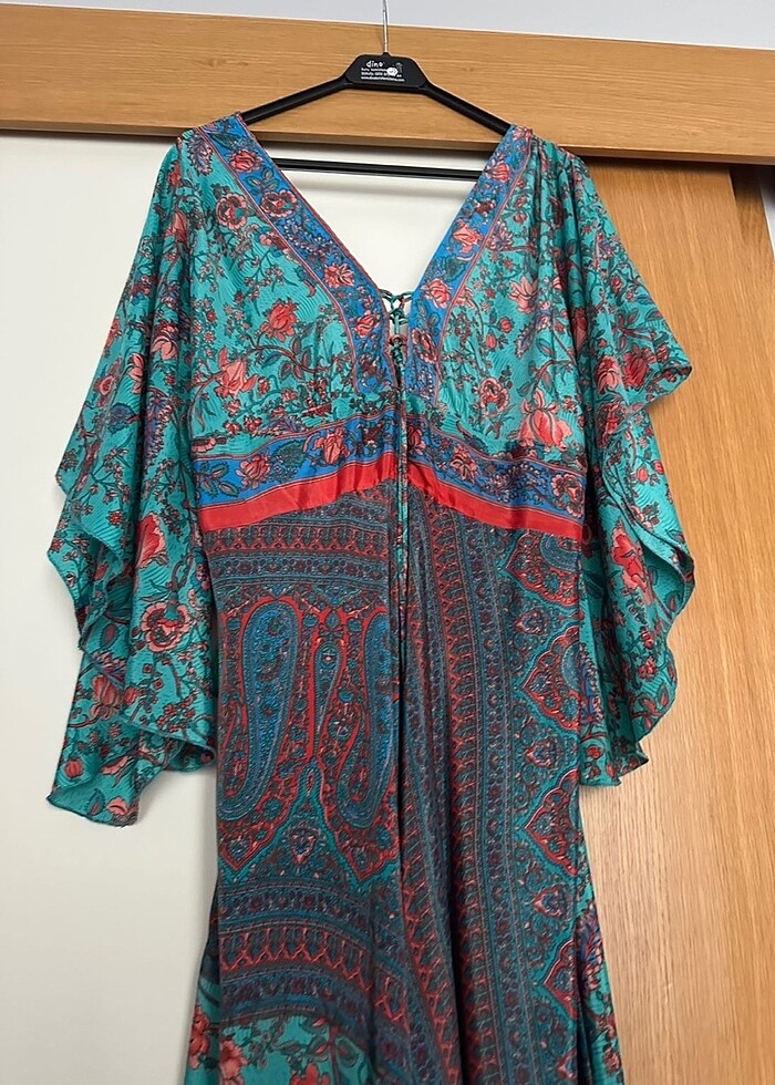 ipek uzun elbise - Görsel 3