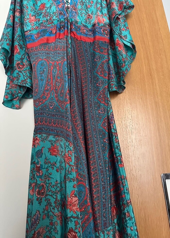 ipek uzun elbise - Görsel 4