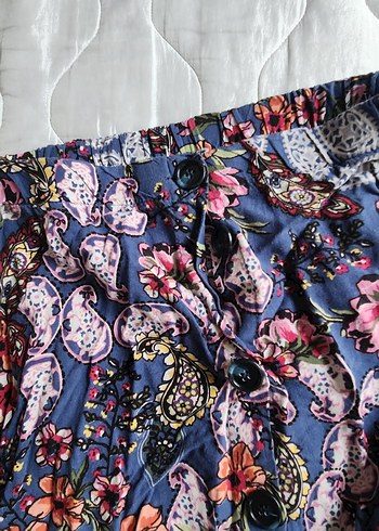 Çiçek Desenli Uzun Bohem Etek - Görsel 3