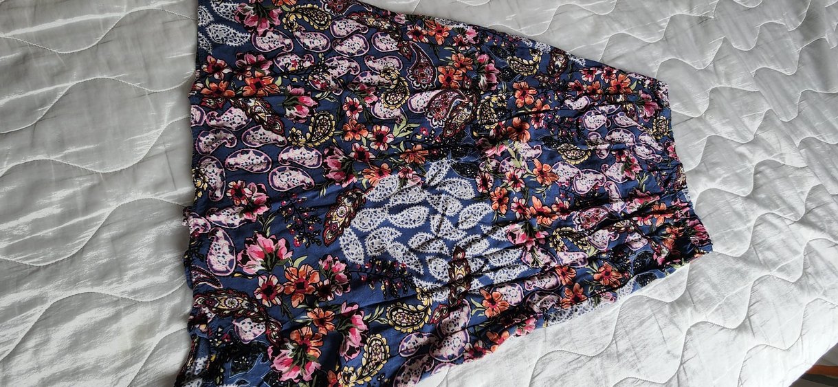 Çiçek Desenli Uzun Bohem Etek - Görsel 4