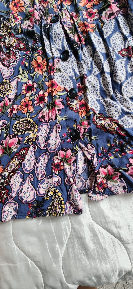 Çiçek Desenli Uzun Bohem Etek - Görsel 2