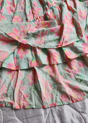 Bol Kesim Pastel Renkli Uzun Etek - Görsel 5