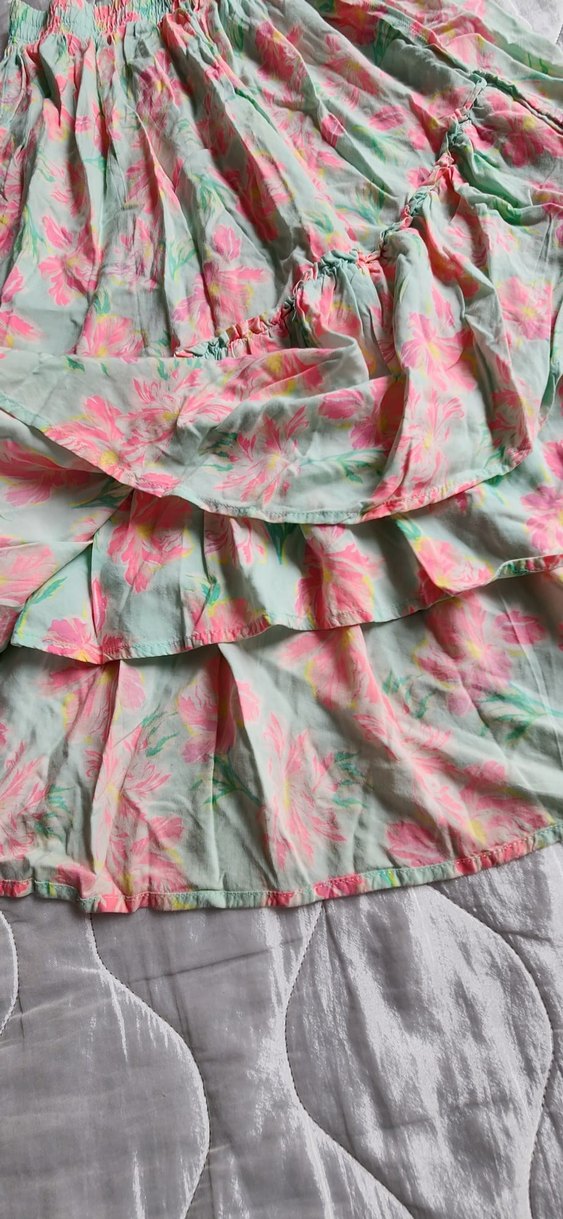 Bol Kesim Pastel Renkli Uzun Etek - Görsel 5