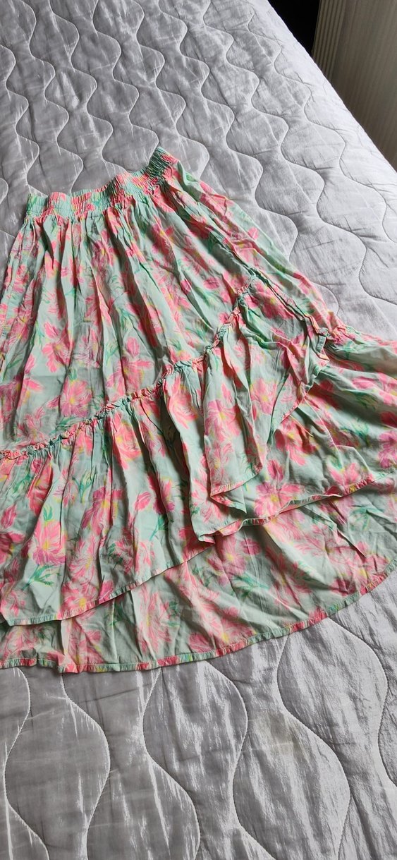 Bol Kesim Pastel Renkli Uzun Etek - Görsel 4