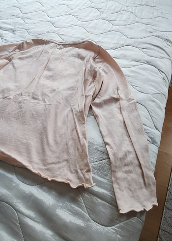 Kız Çocuk Pembe Uzun Kollu At Desenli Tişört - Görsel 2