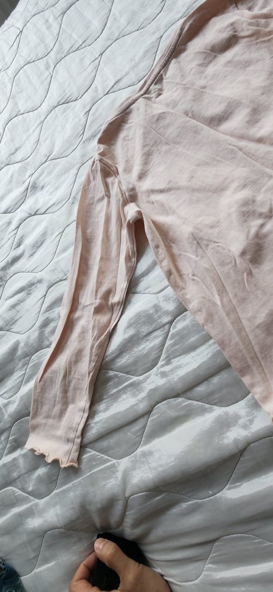 Kız Çocuk Pembe Uzun Kollu At Desenli Tişört - Görsel 3