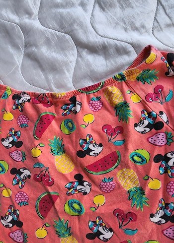 Kız Çocuk Renkli Baskılı Kısa Kollu Tişört - Görsel 5