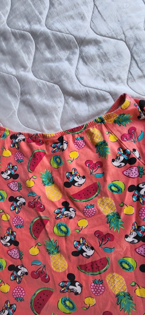 Kız Çocuk Renkli Baskılı Kısa Kollu Tişört - Görsel 5