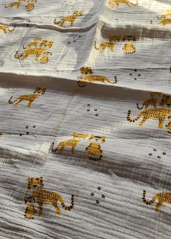 Nakışlı Gri Keten Çocuk müslin - Görsel 2