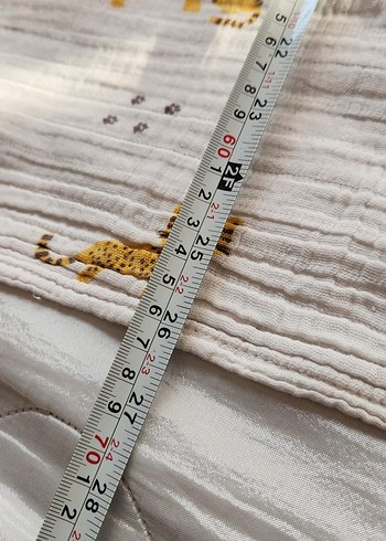 Nakışlı Gri Keten Çocuk müslin - Görsel 5