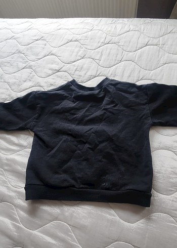 Erkek Çocuk Siyah Keten Sweatshirt - Görsel 2