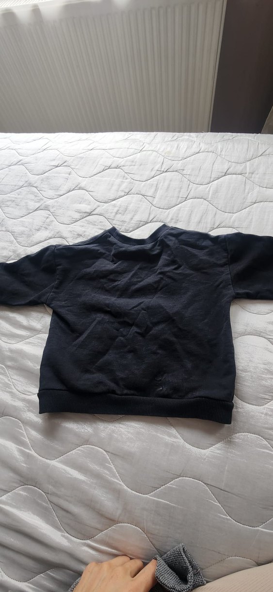 Erkek Çocuk Siyah Keten Sweatshirt - Görsel 2