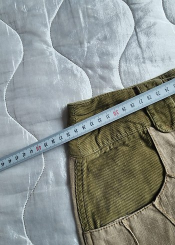 Kemerli Bej Midi Keten Kadın Etek - Görsel 4