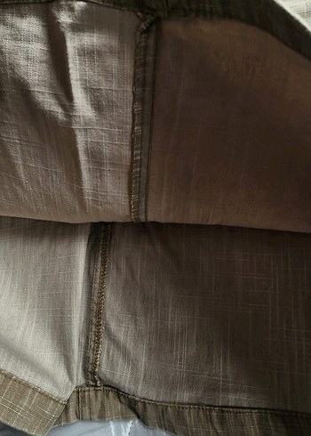 Kemerli Bej Midi Keten Kadın Etek - Görsel 5