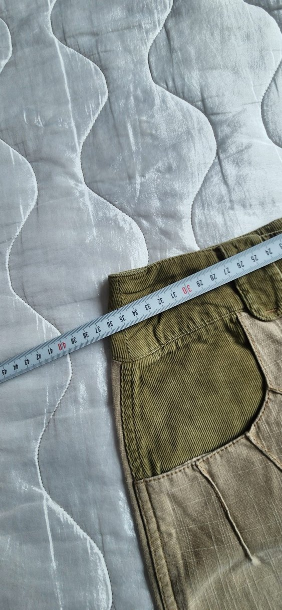 Kemerli Bej Midi Keten Kadın Etek - Görsel 4