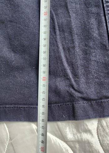 Düğmeli Lacivert Denim Midi Etek - Görsel 6