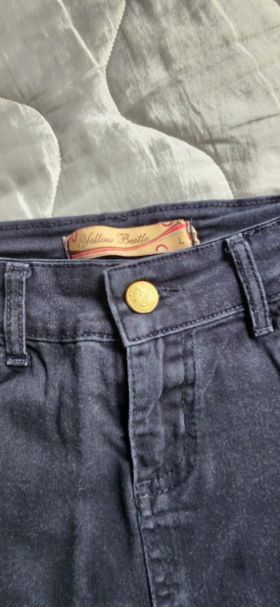 Düğmeli Lacivert Denim Midi Etek - Görsel 5