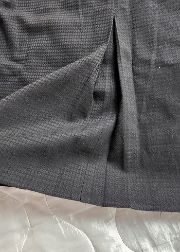 Düz Siyah Midi Kalem Etek - Görsel 5