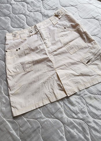 krem Keten Kadın Etek - Görsel 2