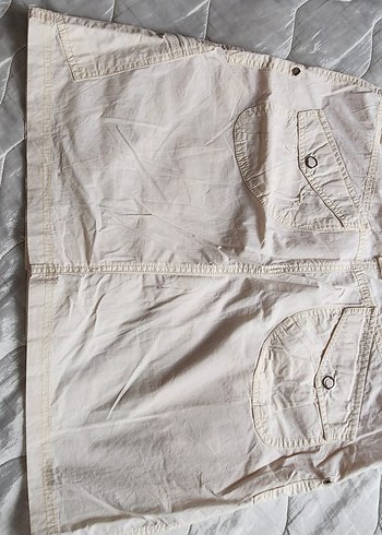 krem Keten Kadın Etek - Görsel 3