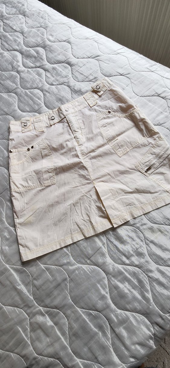 krem Keten Kadın Etek - Görsel 2