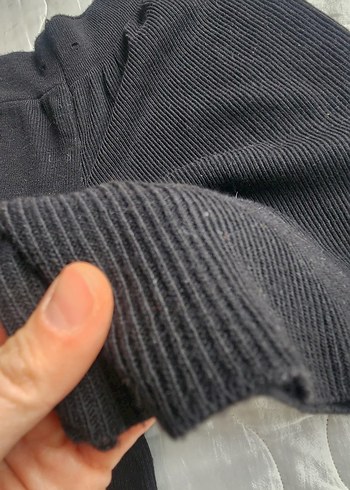 Örgü Siyah Şort - Görsel 6