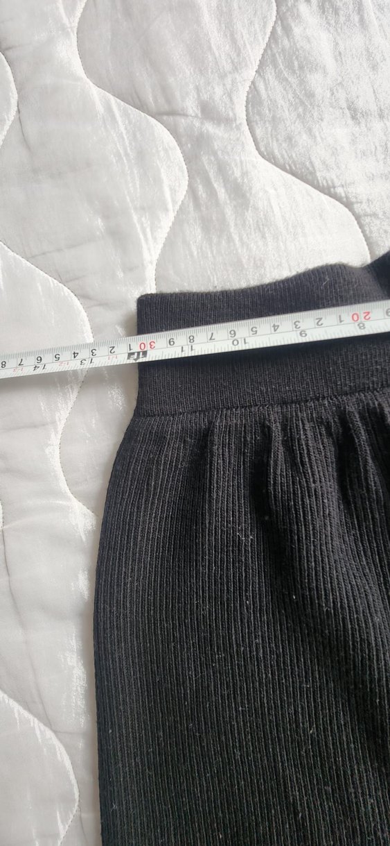 Örgü Siyah Şort - Görsel 4