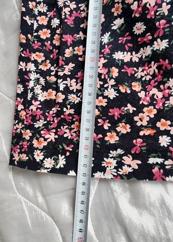 Çiçek Desenli Mini Etek - Görsel 4