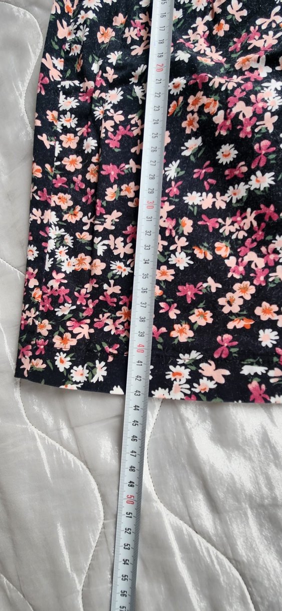 Çiçek Desenli Mini Etek - Görsel 4